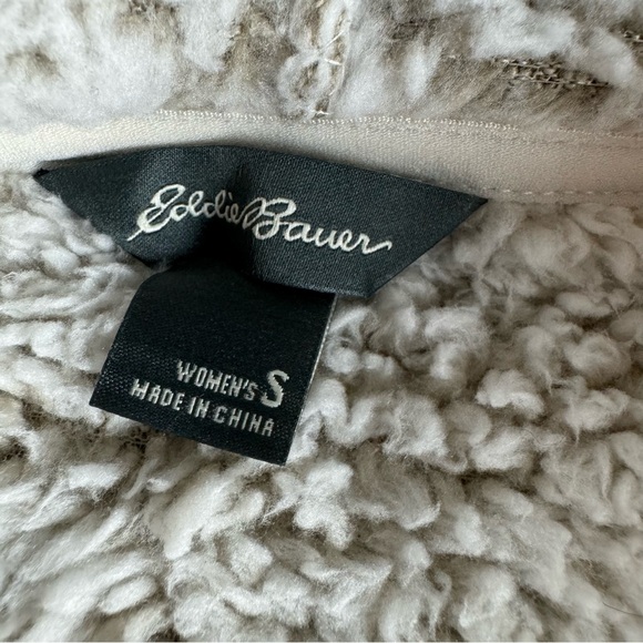Eddie Bauer Fireside Plush Ultra Soft Hooded Open front cardigan women’s small - Picture 12 of 16